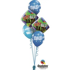 Bouquet 388 Very Best Dad Stars Qualatex #40549-2 41690-3